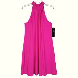 MSK Dress Women's M Pink Halter Neck Sleeveless Knee Length A-Line Feminine